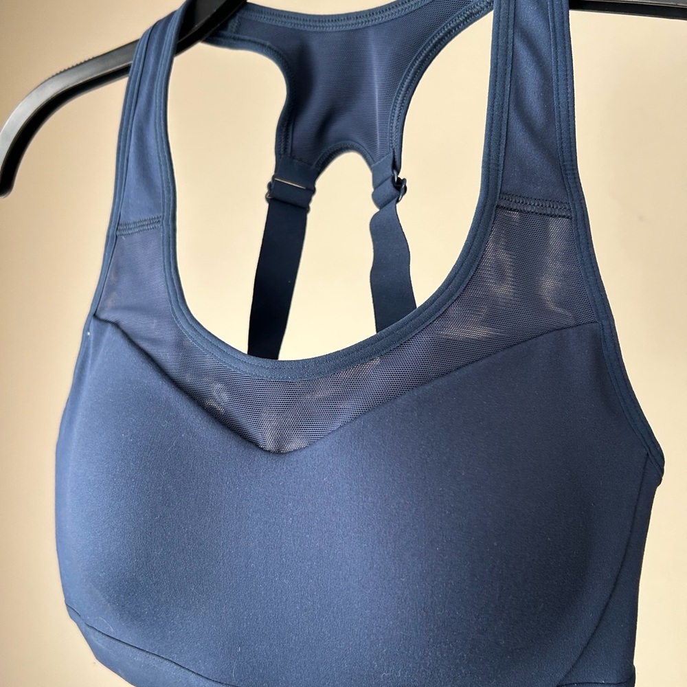Gymshark Blue athletic Crop Top Racerback Design
